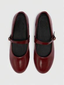CUCCOO BIZCHIC Women Flats Spring Shoes For Daily Wear - Burgundy - View 2