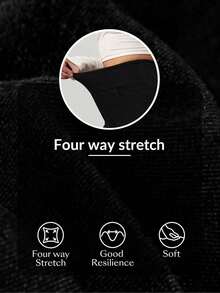 Flexra Petite Quần jeans nữ màu đen dáng suông, rộng rãi, thoải mái, phù hợp cho mọi mùa. - màu đen - Xem 5