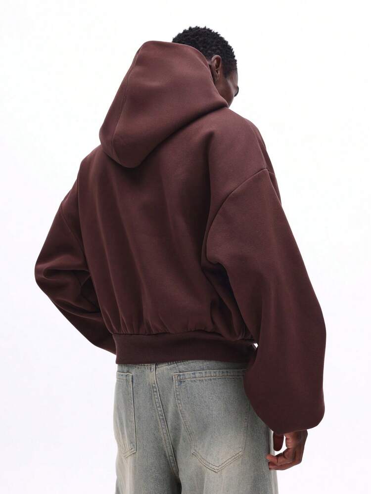Oversized Hoodie With Print And Pocket