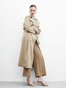 CUCCOO SZL 黑色PU皮革金色搭扣时尚舒适圆头高跟穆勒鞋 - 淺金 - 查看 8