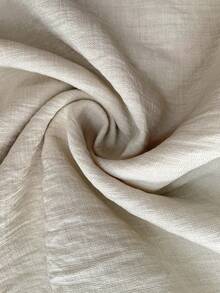 Louniche Pantalones anchos de verano de estilo informal similar al lino para mujer - Albaricoque - Ver 4