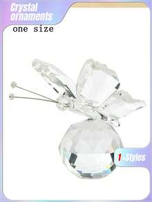 SHEIN 1pc Light Luxury Creative Transparent Crystal Butterfly - transparent - View 7