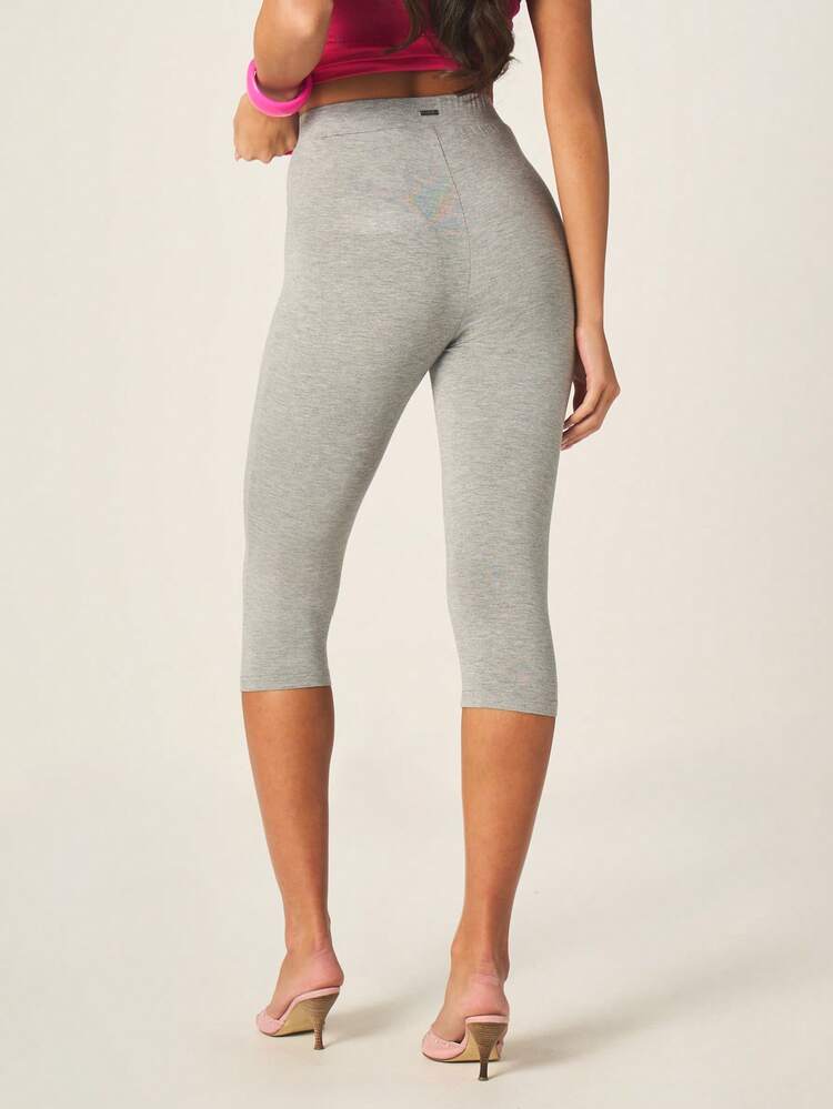 Missguided x Playboy High Rise Capri Leggings With Bunny Logo Print Cropped Activewear Bottoms For Everyday Comfort Casual Style