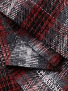 DAZY Plaid Loose Straight Leg Long Pajama Pants, Women Spring Homewear Bottom - Blue - View 8