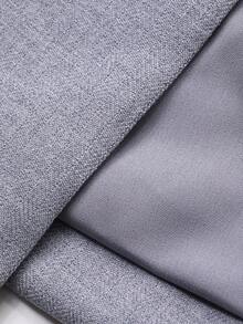 DAZY 女士休闲纯色褶裥假口袋背心及阔腿裤套装，春夏款 - 藍色 - 查看 7