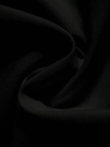 GlowEve CURVE 大码女式纯色翻领单排扣休闲百搭日常长袖衬衫 - 黑色 - 查看 4