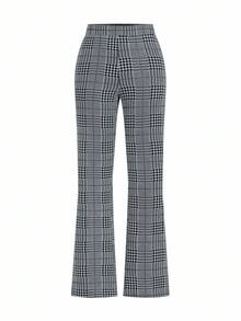 Ellevyn Quần dài nữ thanh lịch, in họa tiết kẻ caro, chất liệu co giãn, phù hợp cho nhiều dịp như kỳ nghỉ hè, du lịch sang trọng và đi làm hàng ngày. Quần áo công sở cho nữ, quần dài nữ, quần tây nữ, quần công sở cho nữ. - Màu xanh lam - Xem 7