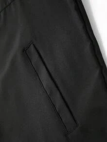 Manfinity Homme Men's Casual Letter Print Zip-Up Hooded Vest For Summer - Black - View 6