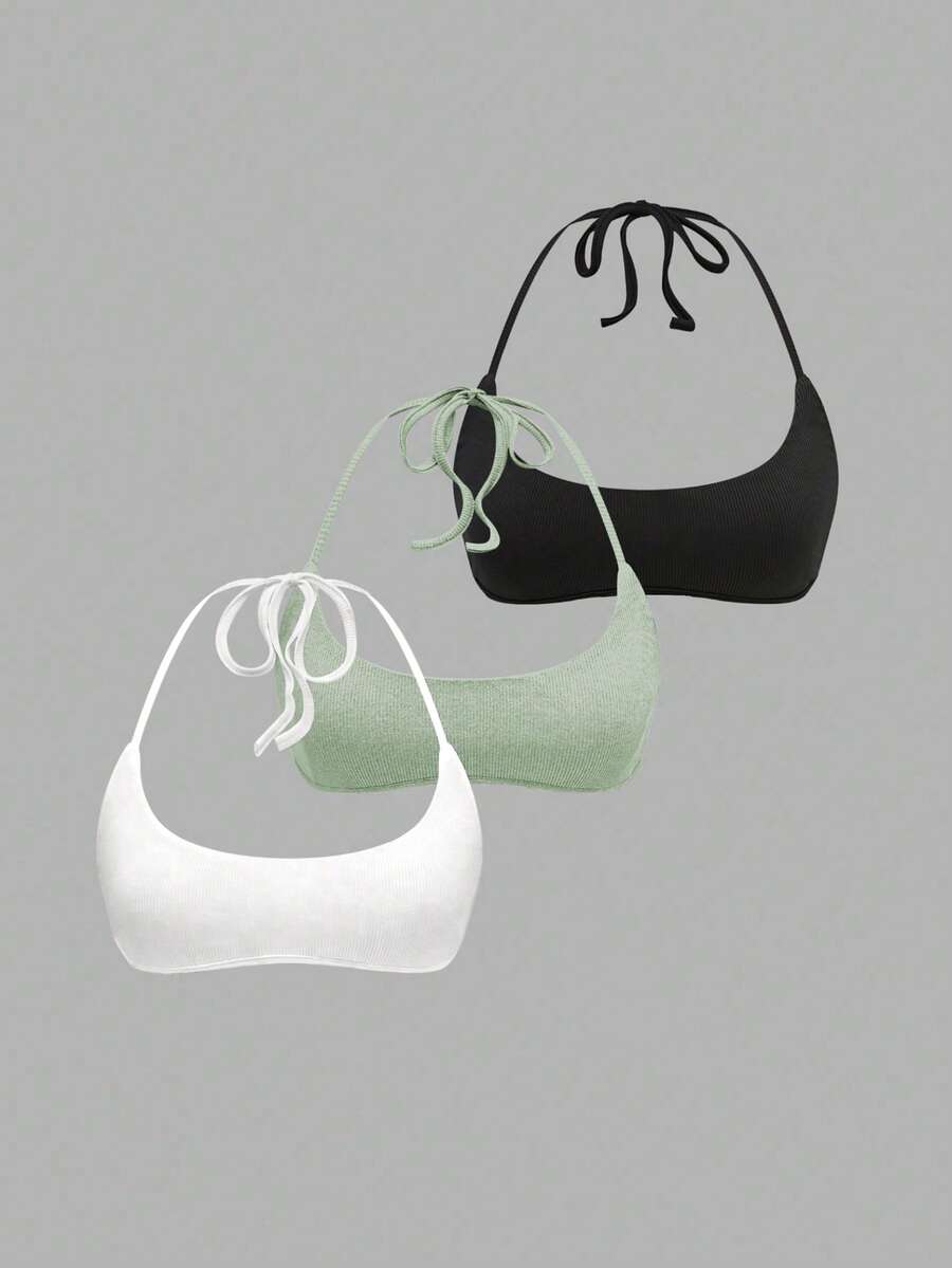 SHEIN Unity 女士纯色简约日常穿搭露背系带吊带背心 - 彩色 - 查看 1