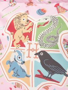 HARRY POTTER X SHEIN 浅粉色动物盾牌斜挎包 - 彩色 - 查看 3