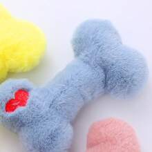 PETSIN 有趣的骨头形状毛绒狗狗玩具，带有BB音效，适合狗狗互动玩耍 - 彩色 - 查看 14