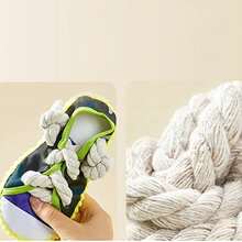 PETSIN 可爱帆布打结拖鞋狗狗玩具，内置BB弹吠叫声，可与狗狗互动玩耍 - 彩色 - 查看 10