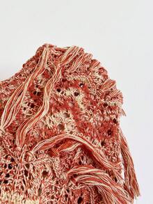 Soleia Women's Hollow Out Camisole Top And Tassel Hem Mini Skirt 2 Pieces Knit Set, Fashionable For Dates And Outings - Multicolor - View 7