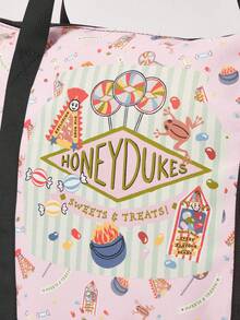 HARRY POTTER X SHEIN 卡通印花防水沙滩包，休闲单肩手提包 - 彩色 - 查看 4