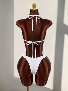 Amplova 2026 低胸镂空性感连体衣 - 白色 - 查看 2