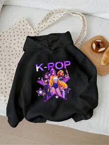 Sudadera de felpa para niña - Negro - Negro - Ver 1