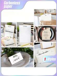 1pc Order Book & 2 Partial Carbonless Papers - Orders, Small Business Invoice Book - (50 Sheets Each, White/Yellow) - Multicolor - View 5