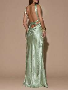 SHEIN BAE Đầm dự tiệc, đầm dạ hội ... - màu xanh lá - Xem 8