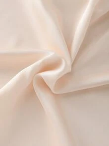 GlowEve CURVE Bộ đồ 2 món dành cho nữ cỡ lớn, kiểu dáng thường ngày, đa năng, đính ngọc trai giả, tay phồng và quần short. - Màu be - Xem 4