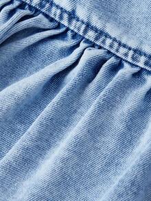 Sweetra 女士休闲牛仔吊带背心 - 藍色 - 查看 4