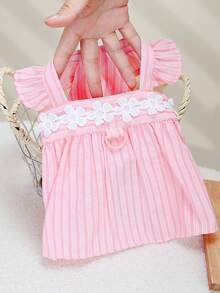 PETSIN Dog Clothing, Cat Clothing, Animal Skirts, Pet Spring/Summer New Collection, Puppy Dress, Princess Versatile Dress, Printed Stripes, Small Animal Clothing, Cool Sunscreen - Multicolor - View 10