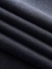 ROMWE Grunge Punk Punk Street Spiderweb Contrast Stitching Design Cocoon Loose Women Jeans - Black - View 4