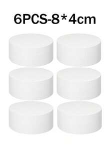 Cilindros de espuma para decoraciones de boda, arreglos florales y manualidades navideñas - Accesorios multifuncionales para fondos, centros festivos y ramos - Espuma blanca redonda - Ver 9