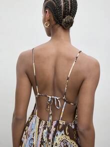 Maija 女士碎花褶皱连衣裙，适合度假、约会、外出等场合 - 彩色 - 查看 9