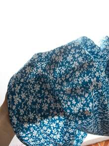 女宝宝夏季度假蓝色碎花宽松吊带轻薄连衣裙 - 藍色 - 查看 6