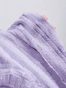 Sweetra Conjunto de 2 piezas de top con tirantes de volantes y falda mini acampanada con volantes en el bajo para mujer, primavera/verano - Púrpura malva - Ver 6