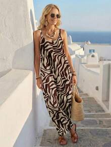 EMERY ROSE Women's Casual Minimalist Jumpsuit, Versatile For Spring/Summer - Multicolor - View 4