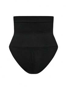 SHAPORA 女士无缝高腰塑形收腹内裤，提臀瘦腰塑身衣 - 黑色 - 查看 9