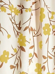 GlowEve Chân váy chữ A cạp chun họa tiết hoa nhí dành cho nữ, giúp thon gọn vóc dáng. - Màu vàng - Xem 4