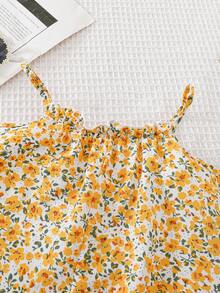 Travachic KIDS Newborn Baby Girl Cute Casual Vacation Romper - Yellow - View 3