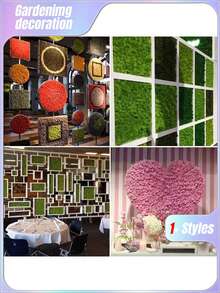 1pc 100g Artificial Moss Suitable For Home Decoration, Miniature Landscape Arrangements, Lawn Miniatures, Potted Plants, And Landscaping Decoration Valentine's Day, Valentines Wedding, Birthday - Green - View 9