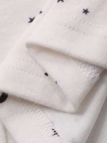 DAZY Star & Moon Ditsy Floral Contrast Trim Women Pajama Set - White - View 9