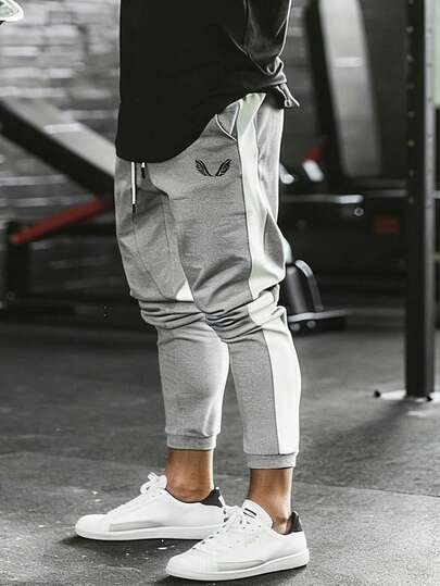 Manfinity Sport PWRUP Men's Casual Drawstring Pants With Pockets, Comfortable Daily Wear Sports Trousers