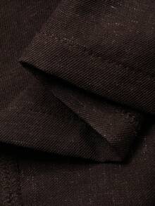 Livesso Women's Loose Business Casual Lightweight Jumpsuit With Large Pockets, Brown, Suitable For Office, Street Wear, Spring/Summer - Brown - View 8