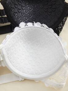 DesireSculpt 2pcs Front Closure Women's Lingerie Bra, Sexy Lace Wireless Bra - Multicolor - View 5