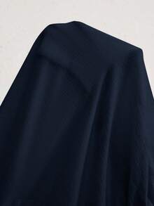 SHEIN CURVE+ 大码休闲纯色宽松长裤，适合夏季/乡村/海滩度假/海滩/沙滩装 - 霧霾藍 - 查看 9