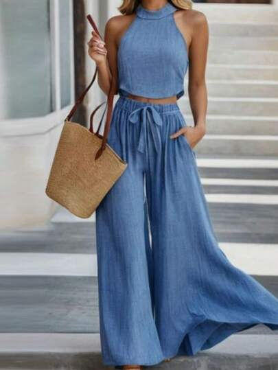 EMERY ROSE Women's Summer Casual Loose Solid Color Pants