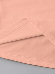 EMERY ROSE Plus Size Women's Casual Fashion Short-Sleeve T-Shirt - Coral Pink - View 4