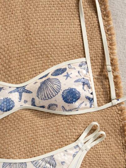 Swim Vcay 2-Piece Swimwear Set, Featuring Sequin Texture Fabric, Spaghetti Strap Bandeau Top And Bikini Bottoms, Sexy Women's Swimwear Set For Spring/Summer Vacation