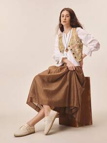 Styleloop Women's Buckle Design Casual Versatile Flat Shoes Holiday Travel Essential Boho - Beige - View 2