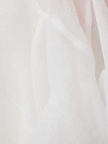 Aveloria Modichic New Fashionable Modern Women Chiffon Textured Asymmetric Hem Elegant Skirt - White - View 6