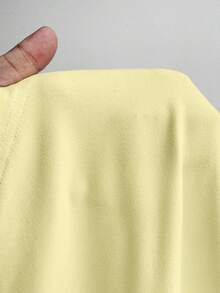 Maweii Plus Size V-Neck Ruched Waist Short Sleeve Dress - Yellow - View 6