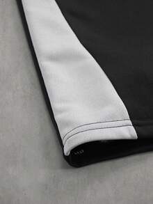 STYNVO Men's Casual Fashion Street Daily Commute Letter Print Contrast Color Drawstring Waist Loose Sweatpants - Black - View 5