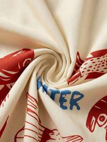 Travachic Plus Size Women's Apricot Ocean Fish Print Chiffon Kimono , Loose Mid-Length Sleeve Romantic Early Spring Beach Thermal Spring Pattern Women's Beach Kimono Summer 2026 Beach - Apricot - View 4