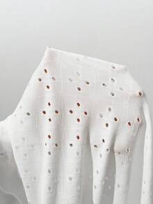 Boho Mama Summer Maternity White Textured A-Line/X-Shaped Cute And Sweet Top - White - View 9