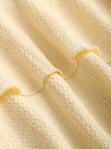 Sweetra 优雅的棕色金属扣装饰露背荷叶边短裙，适合新年派对 - 黃色 - 查看 7